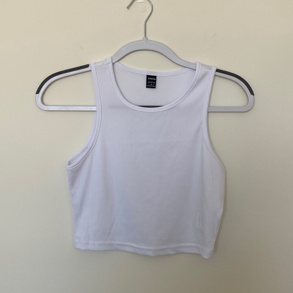 SHEIN white cropped tank